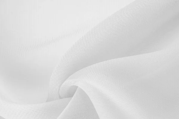 White Silk Polyester Background Ghost White Silk Fabric Textured Background — Stock Photo, Image