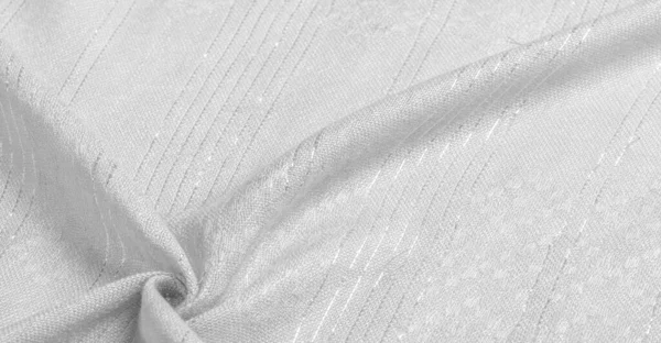 Fabric White Gold Sequins Inserts White Stripe Silver Krypton Stripes — Stock Photo, Image