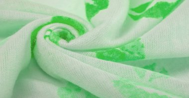 Doku arkaplanı, zemin bağlam, folyo, alan, ipek kumaş öpücük dudaklı yeşil beyaz