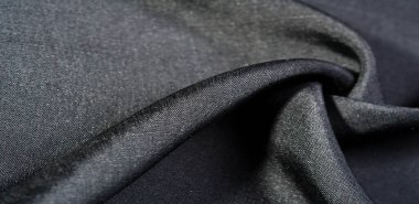 Siyah kumaş. Doğal kumaştan soyut kırmızı arkaplan. Pamuk. Doku, arkaplan, desen