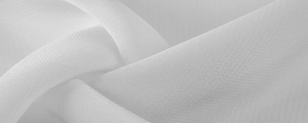 Белый Шелковый Полиэстер Фон Белоснежной Шелковой Ткани Текстурированный Фон Прозрачной — стоковое фото