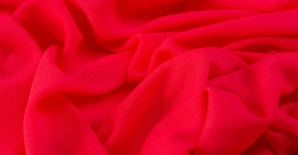 Algodão Vermelho Resumo Fundo Tecido Luxo Textura Líquida Seda Ondas — Fotografia de Stock