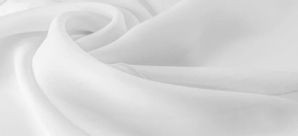 White Silk Polyester Background Ghost White Silk Fabric Textured Background — Stock Photo, Image