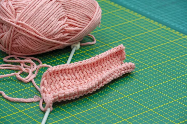 Crochet Woolen Threads Woolen Yarn Roll Crochet Hook Sewing Products — Stock Photo, Image
