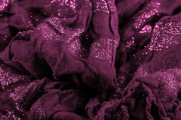 光滑典雅的粉色丝绸或缎子的奢侈面料质感可以用作抽象的背景 华丽的情人节背景设计 — 图库照片