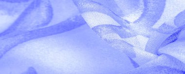 blue fabric texture with abstract blue print. luxury as abstract background. Luxury Christmas background. Fabric, delicate. Texture, Pattern. Smooth elegant