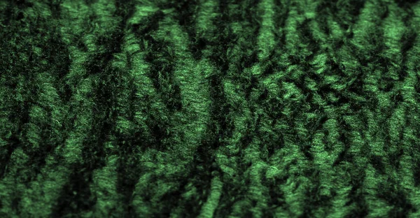Terciopelo Peluche Verde Euirid Profundo Tela Con Una Pila Uniforme — Foto de Stock