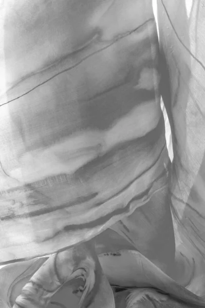 Чорно Біла Тканина Смугами Сірих Плям Білому Тлі Абстрактний Дизайнер — стокове фото