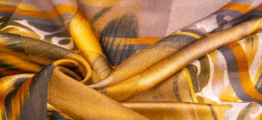 Doku, arkaplan, desen, ipek kumaş, Afrika temalı baskı, vahşi bir hayvanın teni.