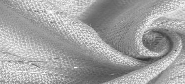 Kumaş, pullu beyaz altın, gümüş kripton çizgili beyaz şerit, tasarımcı kumaşı. Doku