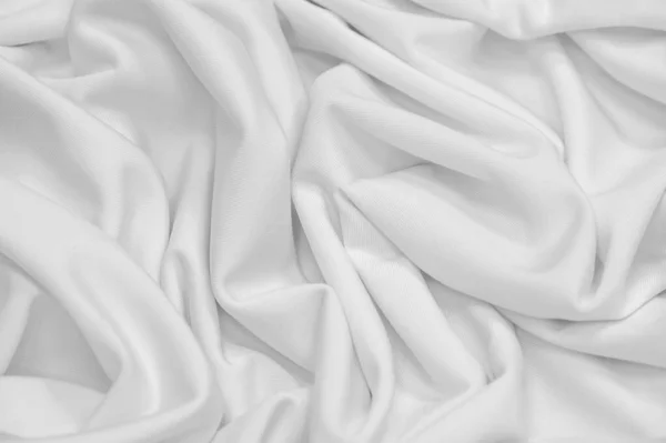 White Silk Fabric Texture Background Pattern Dupioni Silk Fabric Has — Stock Photo, Image