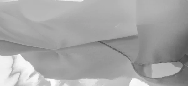 Монохромная Шелковая Ткань Красивая Гладкая Элегантная Волнистая Черно Белая Атласная — стоковое фото