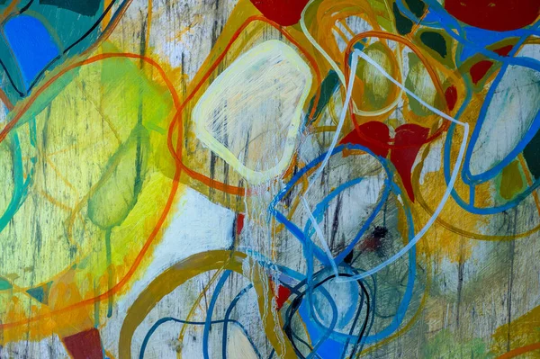 Oil Paints Abstract Drawing Colored Paints Unusual Fantastic Structure Fashion — Stockfoto