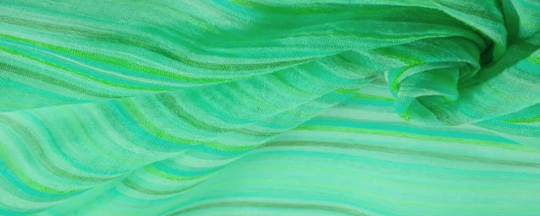 Tecido Verde Material Têxtil Fundo Arte Listras Papel Parede Modelo — Fotografia de Stock