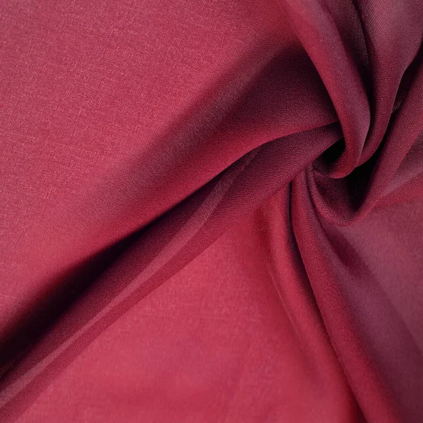 Silk Red Fabric Ruby Silk Fabric Lightweight Silky Comfortable Creates — Stok Foto