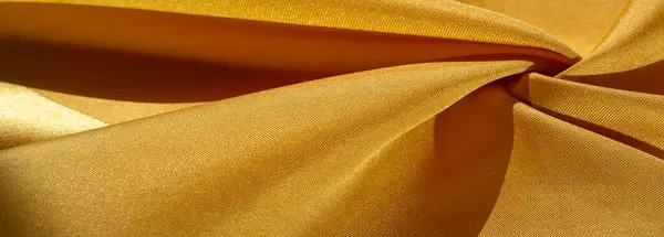 Sarı Renkli Ipek Kumaş Renkli Ipek Kumaşın Dokusu Arka Plan — Stok fotoğraf