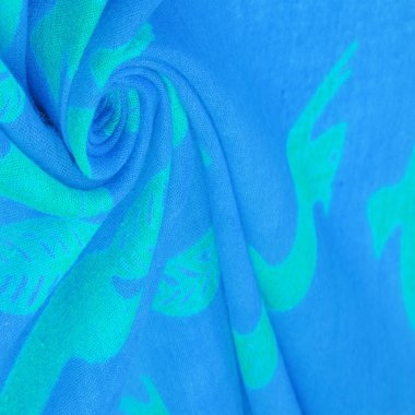 İnce mavi pamuklu kumaş, sincap, marten, samur desenli. dekor modern, tekstil sanatı, tasarım, doku, arkaplan, desen,