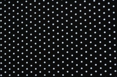 Siyah arka planda beyaz benekli kumaş. Küçük boy. Kraliyet retro kumaş boyası. Soyut desenlerle inanılmaz güzel..