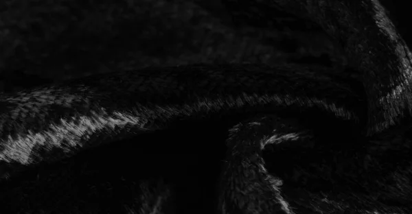 Siyah Beyaz Kadife Kumaş Kalın Ipek Kumaş Pamuk Naylon Bir — Stok fotoğraf