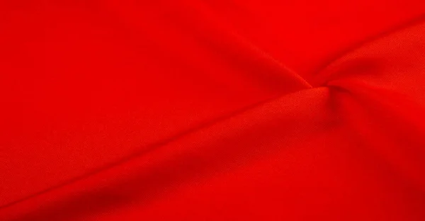 赤い絹の生地ルビーサテンの絹の生地テクスチャの背景マクロ 抽象的なデザイン — ストック写真