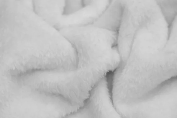 天鹅绒刷洗 白色的 来自法国毛绒 短绒或绒毛织物 与绒毛或天鹅绒相同 白色动物毛皮纹理背景 毛绒绒纹理特写 — 图库照片