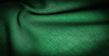 Saf koyu yeşil şifon ipeği, zümrüt soyut arka plan. Yeşil kumaş yakın plan. - Yumuşak şeffaf bir kumaştır. Yumuşak pürüzlüdür (mat, krep) çünkü bükülmüş iplik kullanılır. doku