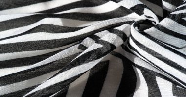 Fabric with striped print, black and white to get the very best unique or custom handicrafts from our stock photos for your designs and your creativity. Texture. Background. Pattern