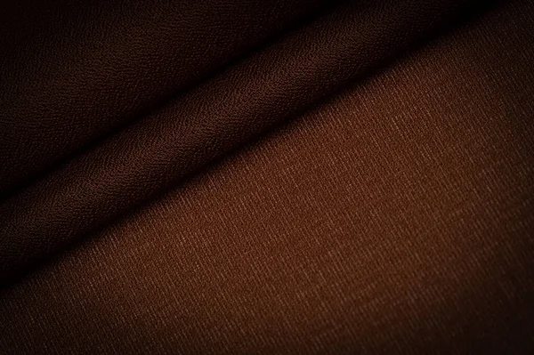 Silk Brown Fabric Yard Side Chocolate Silk Fabric Lightweight Silky — Photo
