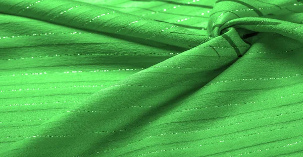 Tesatura Verde Smarald Dungi Lurex Perfecta Pentru Stil Proaspat Confortabil — Fotografie, imagine de stoc