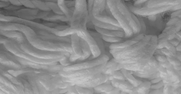 Lenço Malha Branca Malha Grande Robusta Lenço Artesanal Lindo Inverno — Fotografia de Stock