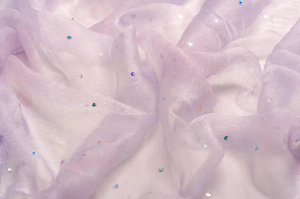 Beautiful Soft Pink Tulle Fabric Background Stock Photo 1381575842