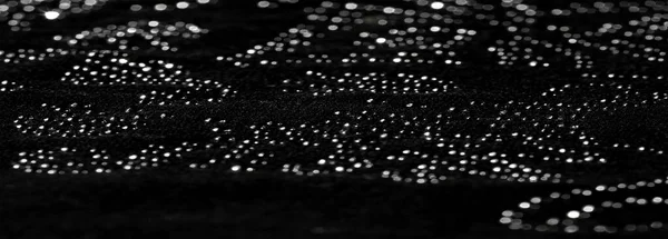 Schwarze Seide Mit Aufgeklebten Glassteinen Das Licht Brechen Textur Hintergrund — Stockfoto