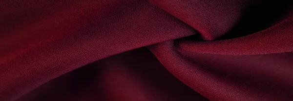 Silk Red Fabric Ruby Silk Fabric Lightweight Silky Comfortable Creates — 图库照片