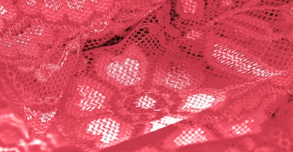 Red Lace Stunning Sophisticated Fabric True Work Art Intense Red —  Fotos de Stock