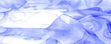 blue fabric texture with abstract blue print. luxury as abstract background. Luxury Christmas background. Fabric, delicate. Texture, Pattern. Smooth elegant