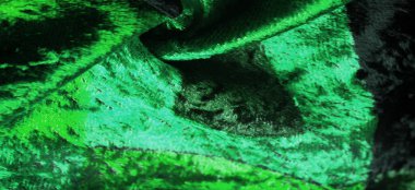 Yeşil kadife kumaş, kalın ipek kumaş, pamuk ya da naylon bir tarafı kalın, kısa bir yığın. Doku, arkaplan