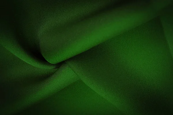 Шелково Зеленая Ткань Изумрудно Шелковая Ткань Легкий Шелковистый Удобный Создает — стоковое фото