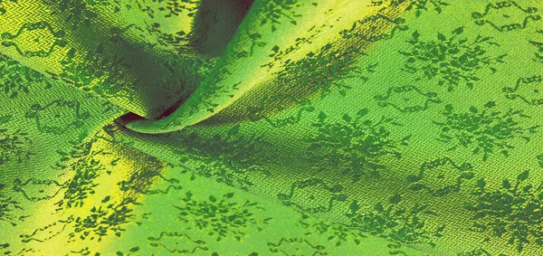 Yeşil Ipek Kumaş Pürüzsüz Yeşil Ipek Saten Lüks Kumaş Dokusu — Stok fotoğraf