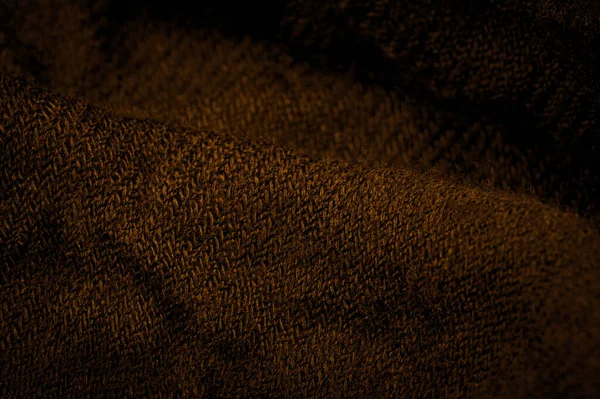 Tecido Amarelo Escuro Grosseiro Ovelha Com Longa Durável Fibra Grossa — Fotografia de Stock
