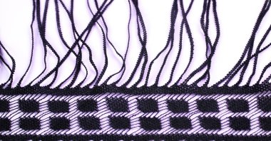 shawl from blue female lace, crochet from black lace, fringe, hand knitting Flower Festival Gift of your design, wedding triangle, greeting card for the bride. Texture, background, design