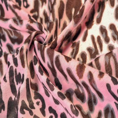 Pembe ipek kumaş, leopar deseni, hayvan derisi, Afrika teması. doku, arkaplan, desen,