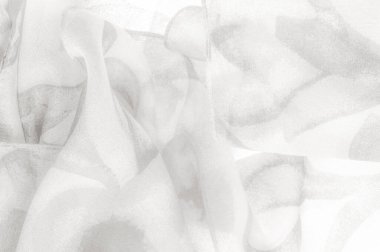 black and white fabric texture with abstract white print. luxury as abstract background. Luxury Christmas background. Fabric, delicate. Texture, Pattern. Smooth elegant