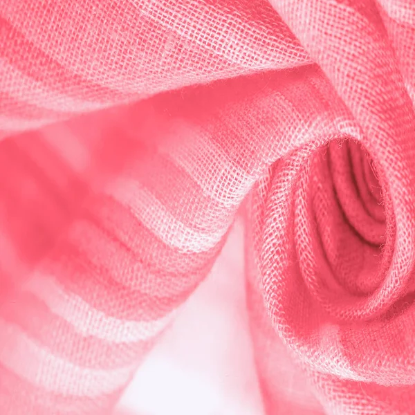 Texture Sfondo Motivo Strisce Lampone Rosso Tessuto Cotone Pontro Poncho — Foto Stock