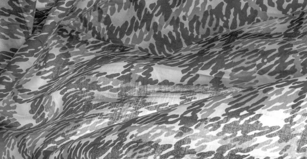 Tissu Soie Noir Blanc Abstraction Impression Copyright Tissu Polaire Camouflage — Photo