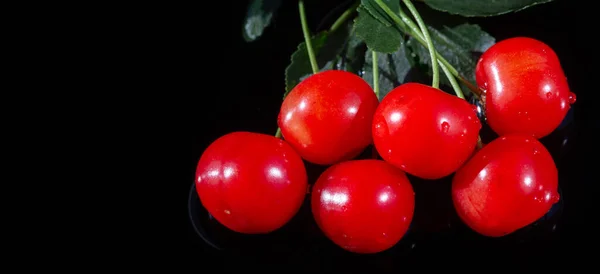 Cherries Merry Cherries Provide Low Nutrient Content 100 Serving Only — стоковое фото