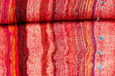 Red wool scarf. A quality and delicate scarf that gives an elegant and upscale look to any design. smooth sequined striped prints