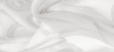 black and white fabric texture with abstract white print. luxury as abstract background. Luxury Christmas background. Fabric, delicate. Texture, Pattern. Smooth elegant