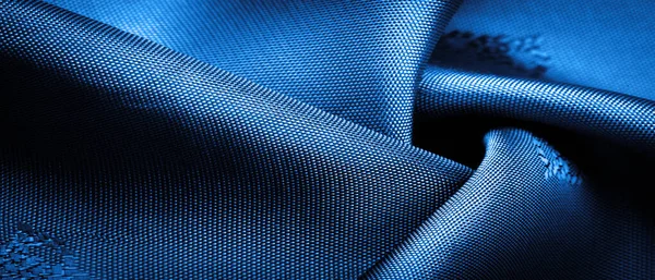 Silk Fabric Dark Blue Grayish Blue Small Pattern Pattern Which — 스톡 사진