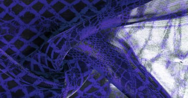 Mavi dantel kumaş, mavi ve siyah kumaşın karışımı. mavi, safir, gök mavisi, doku, arkaplan, desen.
