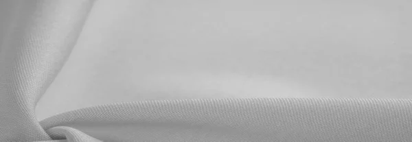 Монохромна Шовкова Тканина Красива Гладка Елегантна Хвиляста Чорно Біла Атласна — стокове фото